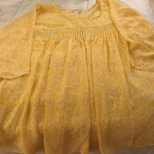 Plus size yellow 3x MK blouse